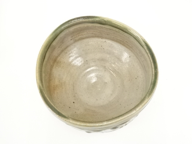 道具 ] - 道具 萩焼 手銭旭峰窯 朝野真一造 織部茶碗（共箱） | ネット